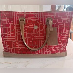 Vintage Diane Von Furstenburg Logo Tote Red